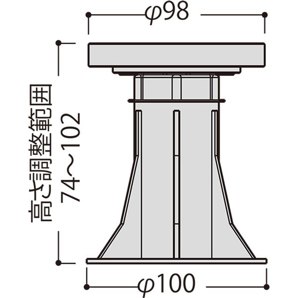 フクビ化学工業 屋外用プラ木レン HCマルチポスト4A MPST4AH 1