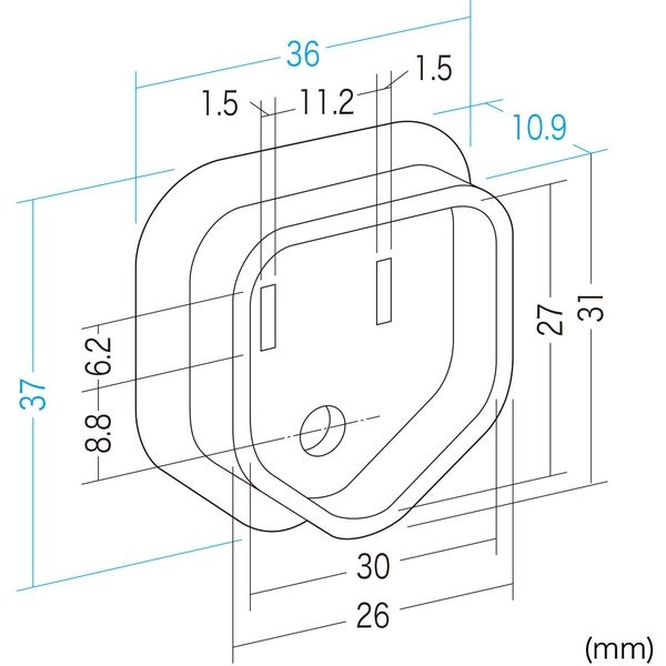 サンワサプライ プラグ安全カバー TAP-PSC3N100 1セット（100個入り