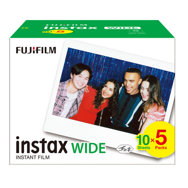 ISO感度ISO800FUJIFILM インスタントカメラ ワイド用フィルム 50枚入 　二個セット