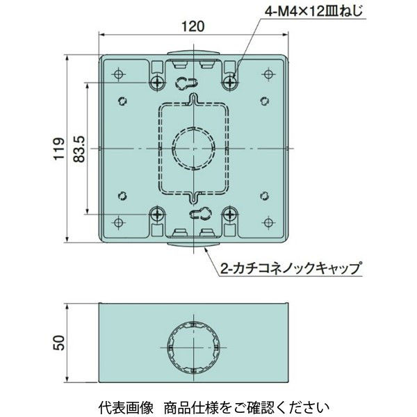 日動電工 カチコネ露出SW2個用 SW250Z J SW250ZJHW 1セット(4個