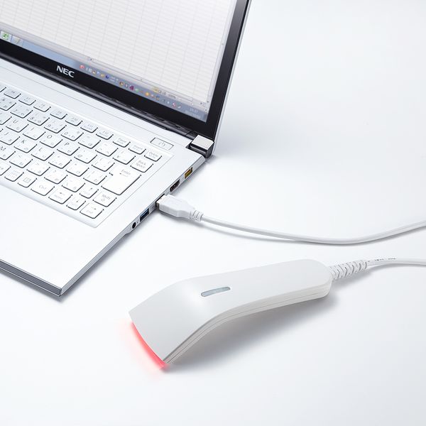 73日栄インテック CCDタッチスキャナ 75mm幅 バーコードスキャナ USB