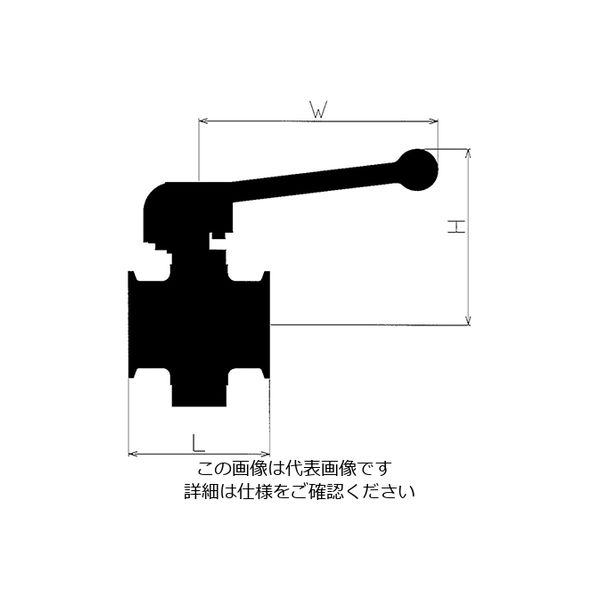 コンサス サニタリーバタフライバルブ(SUS316L) 2.5S CBS-S3-2.5S 1個 3-8337-08（直送品） - アスクル