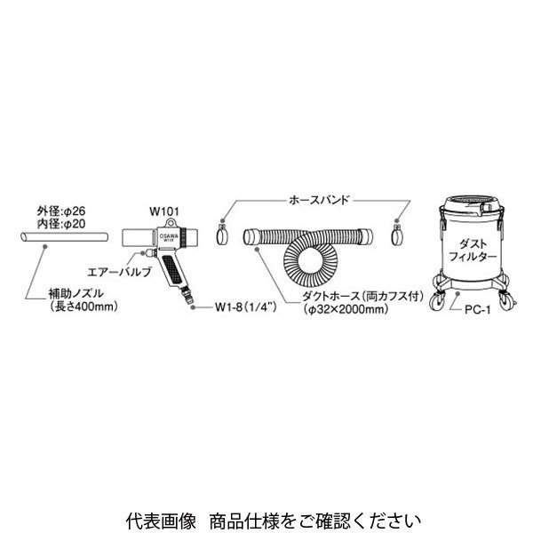 オオサワ&カンパニー PCS-1 集塵器スーパーセット DUST COLLECTOR SUPER SET 1セット（直送品）