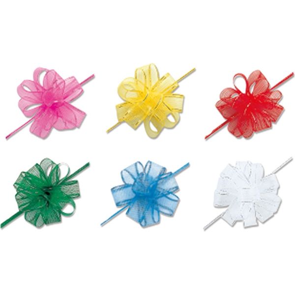 シモジマ ワンタッチフラワーリボン 17×20 キイロ 001411303 1セット(1