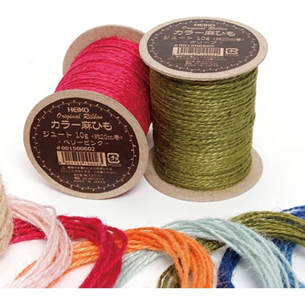 シモジマ HEIKO カラー麻ひも 20m巻 ナチュラル 001500600 1セット(1巻