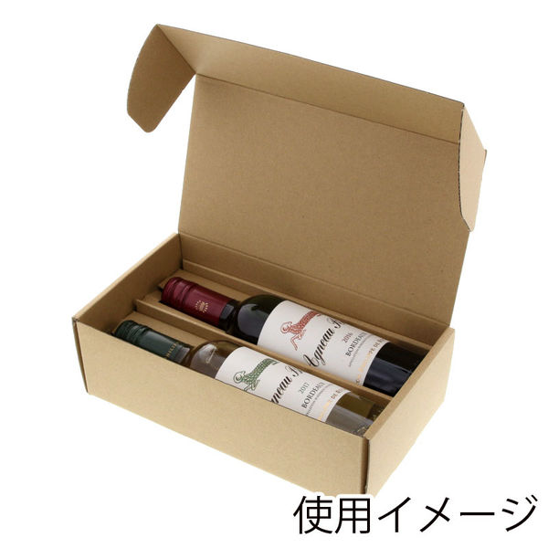 おかめ　6箱 シモジマ ナチュラルBOX Z-33 ハーフボトル2本用 006203310 1