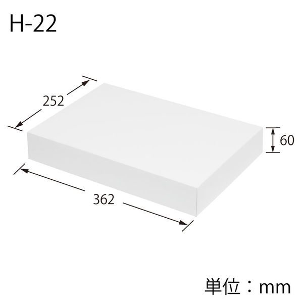 シモジマ DX白無地箱 H-22N バスタオル用 006818101 1セット（10枚入×5