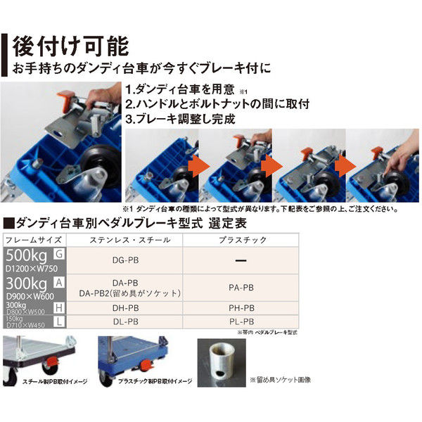 花岡車輌 【車上渡し】 ダンディ ペダルブレーキ DL-PB（直送品 