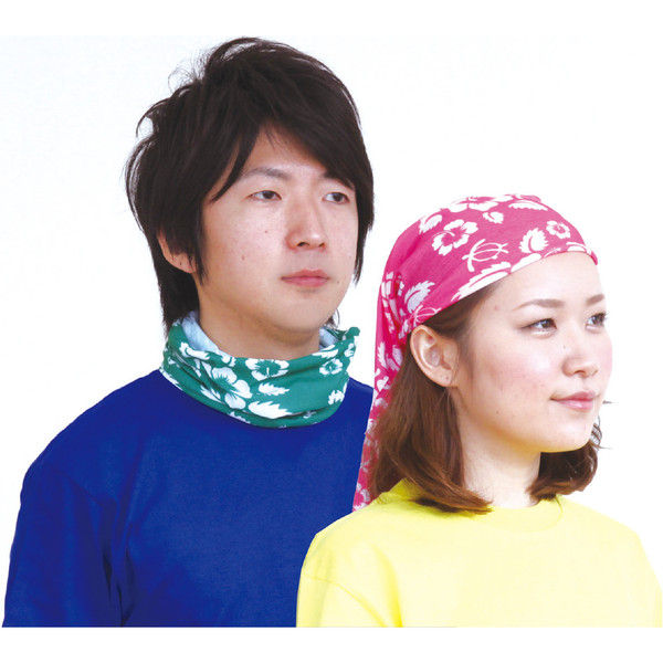 バンダナ アーテック パイプバンダナ 蛍光グリーン 2248 5枚（直送品） - アスクル