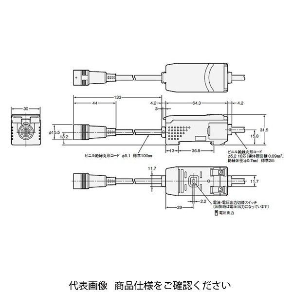 オムロン スマートセンサ リニア近接タイプ ZXーEDA41 2M 1個（直送品