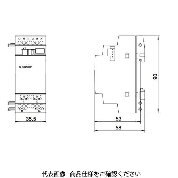 IDEC FL1F形スマートリレー DC12 24V リレー出力 FL1FーM08B2R2 1個 直送品