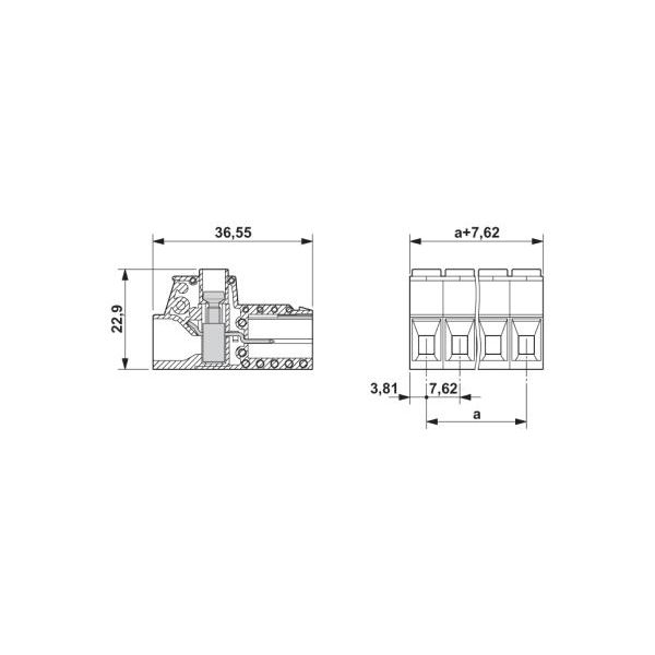 プリント基板用コネクタ ねじ接続式プラグ 極数5 IPC 5/ 5-ST-762（直送品） - アスクル