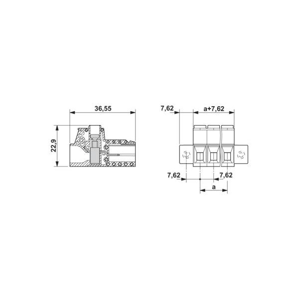 プリント基板用コネクタ ねじ接続式プラグ 極数6 IPC 5/ 6-STGF-762（直送品） - アスクル