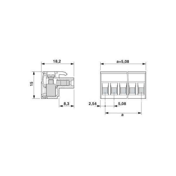 フエニックス・コンタクト プリント基板用コネクタ ねじ接続式プラグ 極数5 MSTBT 2，5/ 5ーSTー5，08 1セット(100個)（直送品）