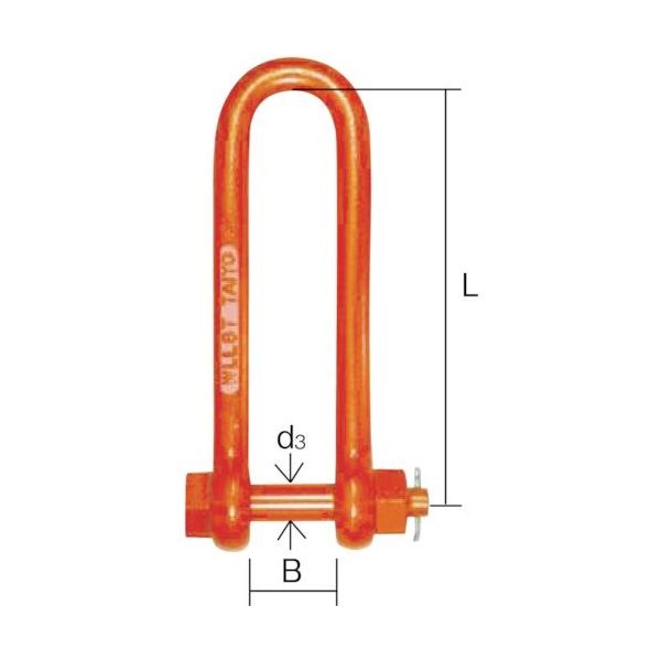 大洋製器工業 TAIYO 強力長シャックル 14t(1013951) TSL14 1個 461 