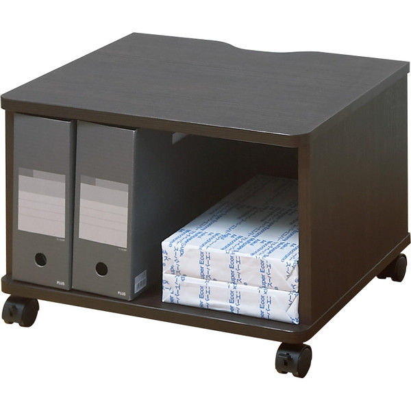 12/16迄　ウォルナット　プリンターワゴン Garage（ガラージ） プリンターワゴン AT-054PR 幅500×奥行395×高さ