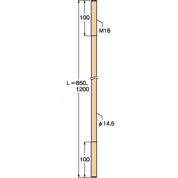 タナカ 高耐力両ネジボルト 75.3KN L=850 AF6H85 1箱（10本入）（直送品）