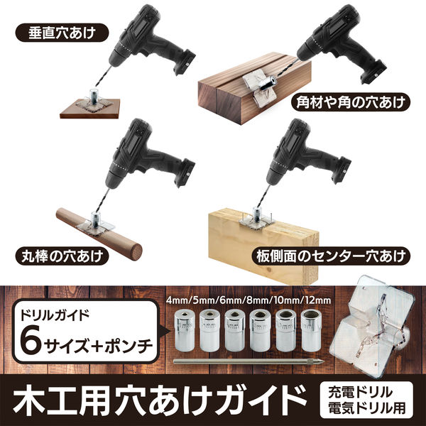 ビッグマン 木工用穴あけガイド6サイズ BMG-1（直送品） - アスクル