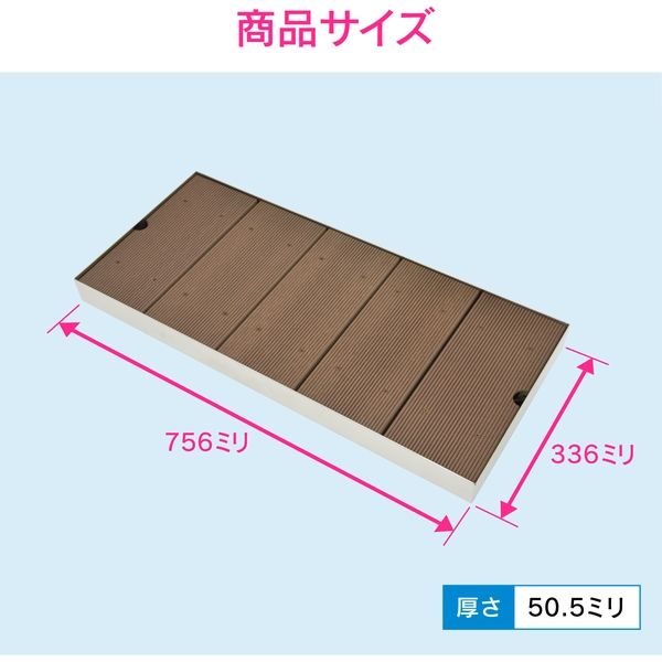 カクダイ ガオナ 屋外用パン ペット用 （足洗い場 すのこ 滑り止めつき 樹脂木） GA-RM001（直送品） - アスクル