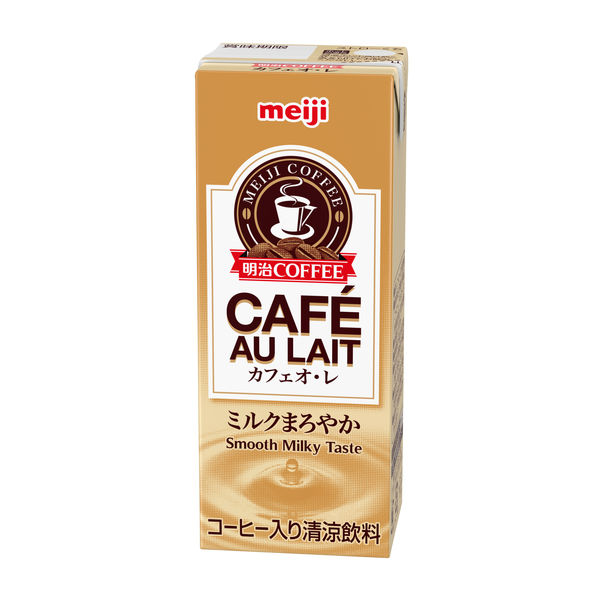 明治 COFFEE カフェオ・レ 200ml 1箱(24本入) - アスクル