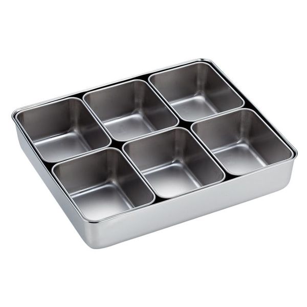 三宝産業 UK 調味料入バット 0号・角6個入 09900360（直送品） - アスクル