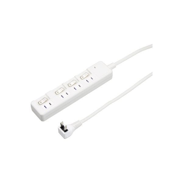 雷ガード付4個口節電タップ2mホワイト H8KS442WH ヤザワ