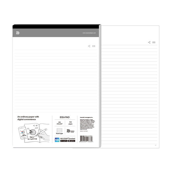 Neo smartpen対応 アイディアパッド（ノートパッド） A4サイズ 1冊 NDO