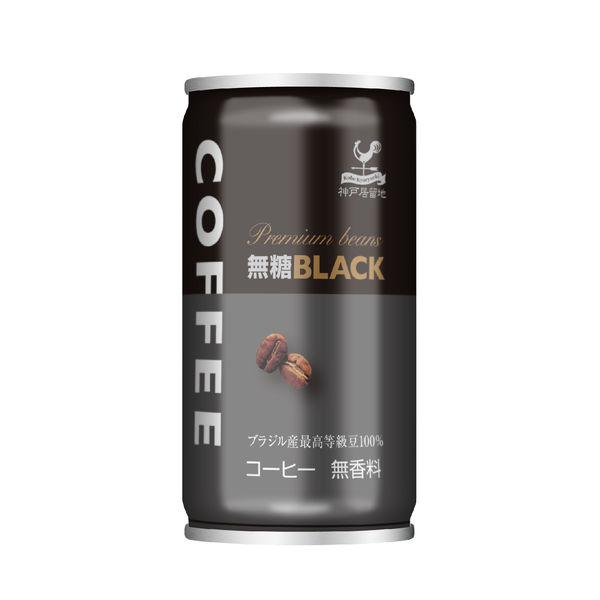富永貿易 神戸居留地 ブラック コーヒー 無糖 185g 1箱（30本入