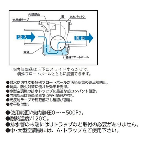 アウス C・トラップ（水平取付型） D-CT50A（直送品） - アスクル