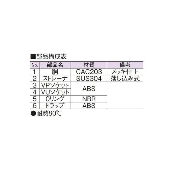 アウス スーパートラップ付角目皿（VP・VU兼用） D-STDK-PU 100x200x50