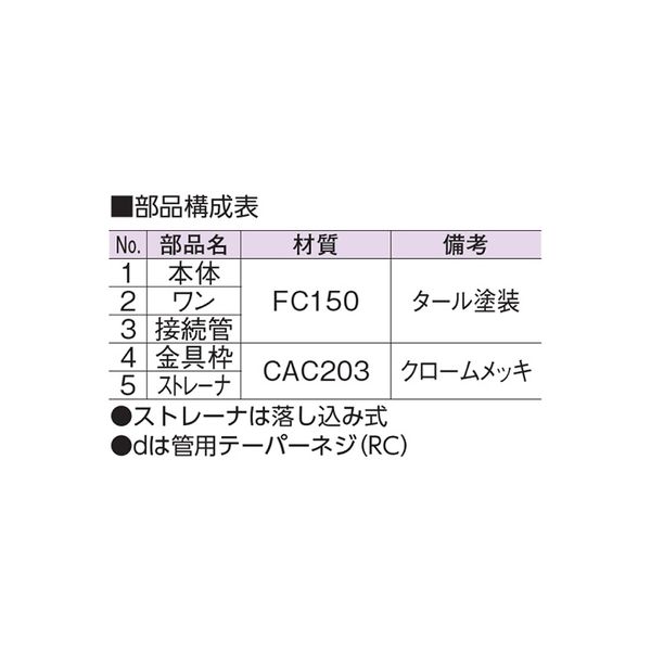 アウス 防水用床排水トラップ D-5B 65（直送品） - アスクル