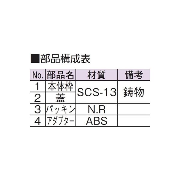 アウス ステンレス製ツバ広掃除口（VP・VU兼用） D-COVTS-PU 40（直送