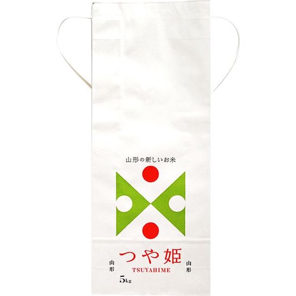 袋・包装資材（米袋）】マルタカ KH-0603 紐付白クラフト 山形産つや姫