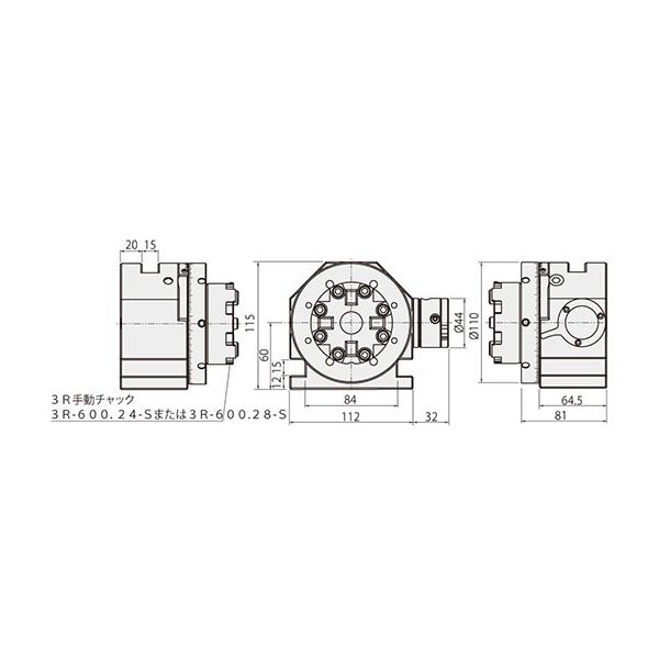 ファーステック ワイヤーカット用割り出し機 3Rタイプ FT-EPF-3R28 1台 63-1406-30（直送品）