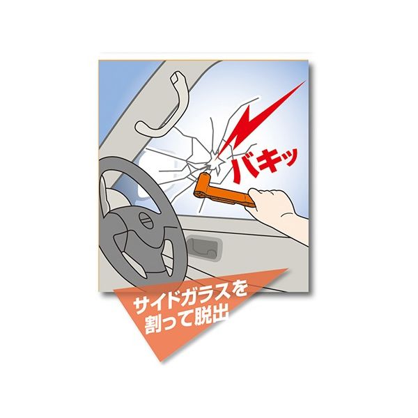 旭電機化成 車脱出用ハンマーＩＩＩ ADH-100 1個 63-0988-57 - アスクル