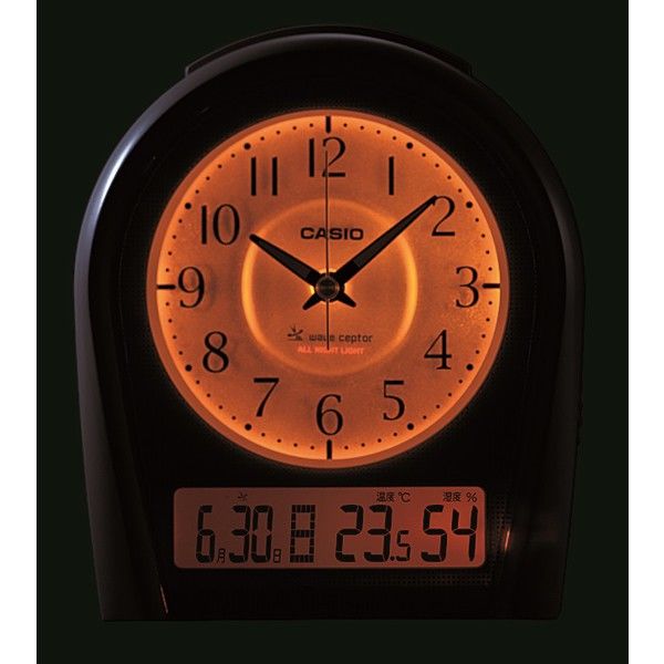 CASIO（カシオ）置き時計 [電波 ステップ アラーム 温湿度 カレンダー] 146×125×92mm TTM-160NJ-8JF 1個