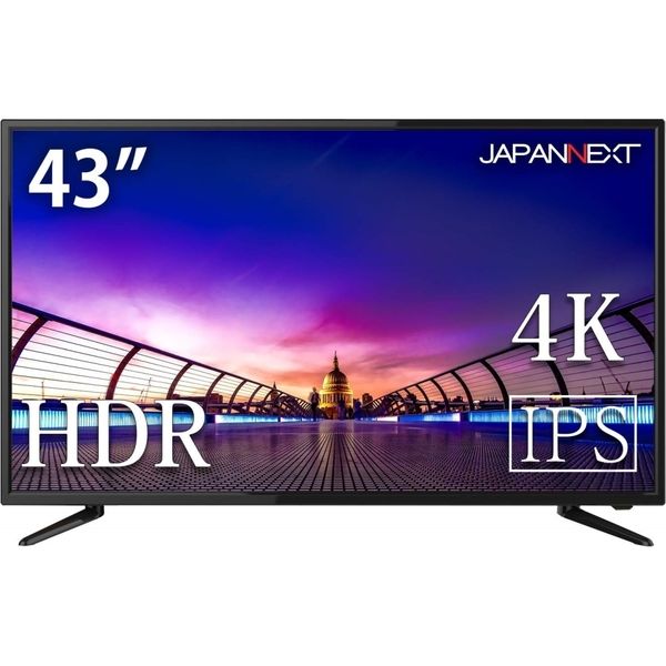 43インチ 大型液晶ディスプレイ 4K HDR PCモニター JN-IPS4300TUHDR