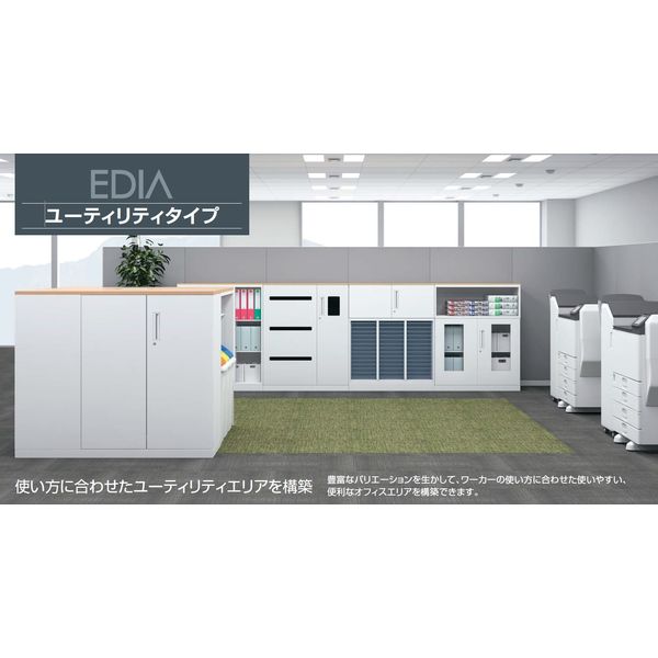 組立設置込】コクヨ エディア 多目的ドック 下置き ベース一体型 幅800