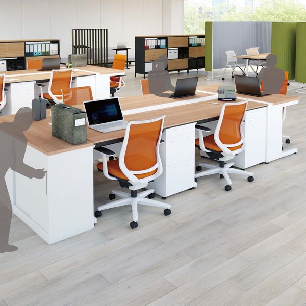 【美品送料無料】コクヨ オフィスデスク 片袖デスク 引き出し付き（鍵付き） 組立設置込】コクヨ iSデスク 片袖 A4タイプ 幅1600×奥行600×高さ720mm