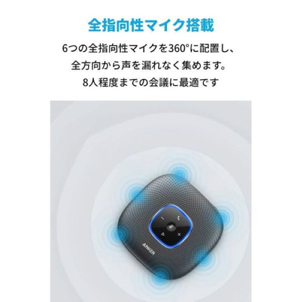 Anker PowerConf 会議用スピーカーフォン USB-A・Type-C・Bluetooth 