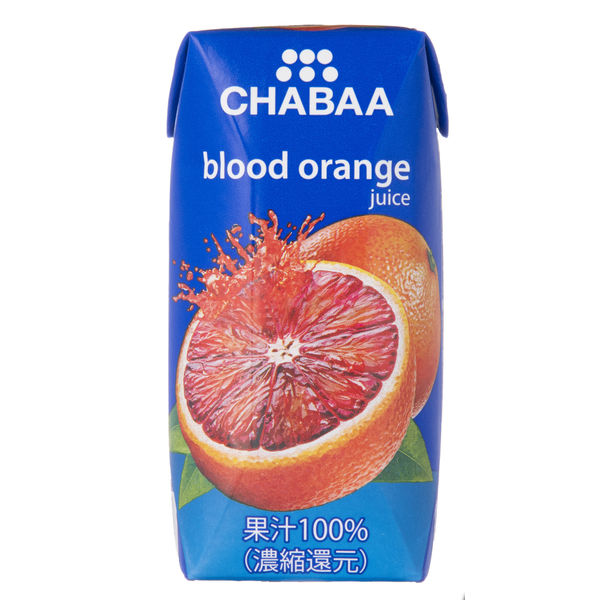 CHABAA 100％ジュース ブラッドオレンジ 180ml 1箱（36本入