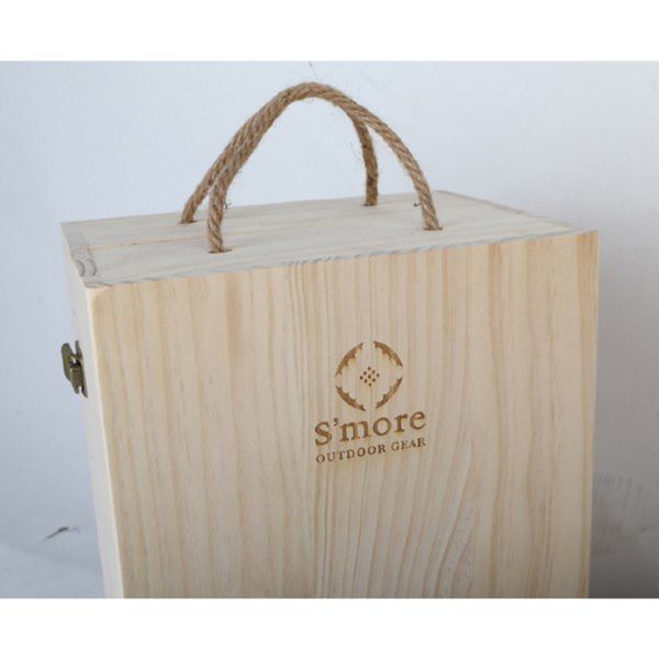 S'more（スモア） 木製 スパイスボックス 持ち運び 調味料入れ 取っ手付き 1個（直送品）