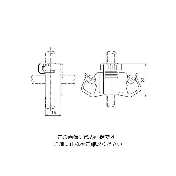 ネグロス電工 FVラック ケーブル支持具 TW59N 1袋(20個)（直送品