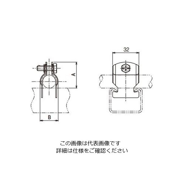 ネグロス電工 ダクタークリップ 溶融亜鉛 ZDC25DC22 1袋(10個