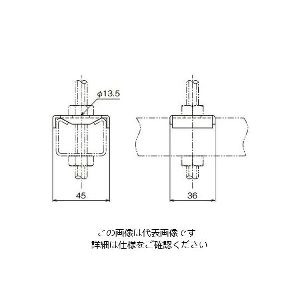 ネグロス電工 ダクター吊り金具 溶融亜鉛 ZDHUB 1箱(20個)（直送