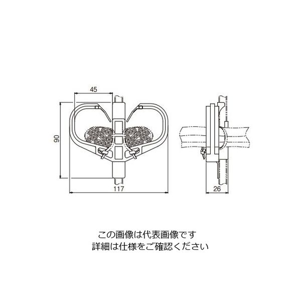 ネグロス電工 FVラック ケーブル支持具 HTW45W3 1袋(10個)（直送品