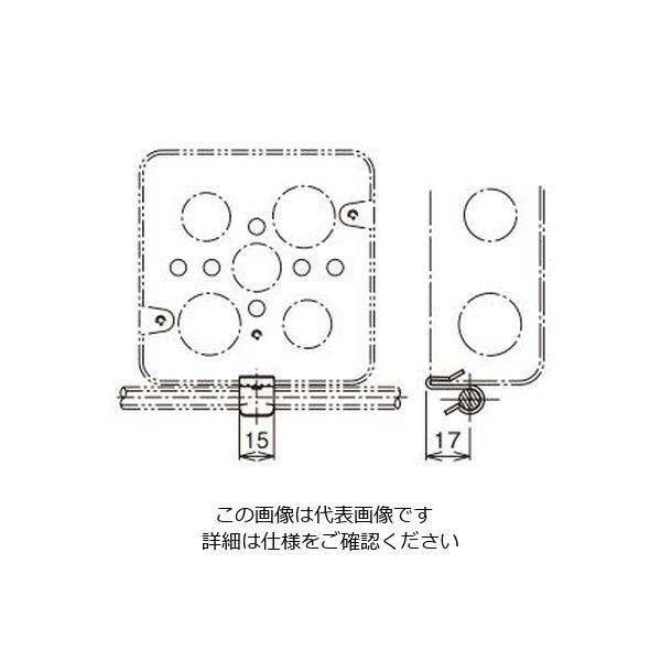 ネグロス電工 丸鋼・全ネジ用BOX支持金具 MSRB3 1箱(50個)（直送品