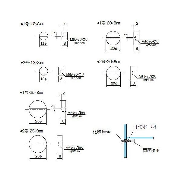 スリーナイン島野 ステン 化粧座金 鏡面 2号 12x8(100個入) 16483 1セット（直送品） スリーナイン島野