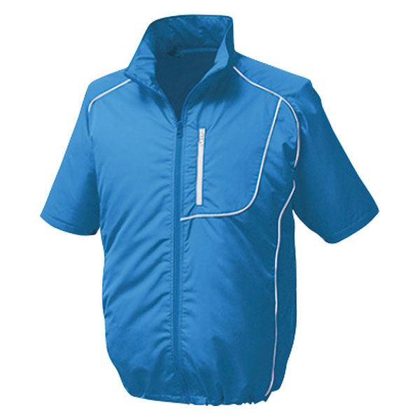 ポリエステル製空調服 半袖 ファンバッテリーセット ブルー3L 1セット