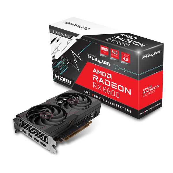 グラフィックボード Sapphire PULSE AMD Radeon RX 6600 搭載 8GB GDDR6 1台 - アスクル